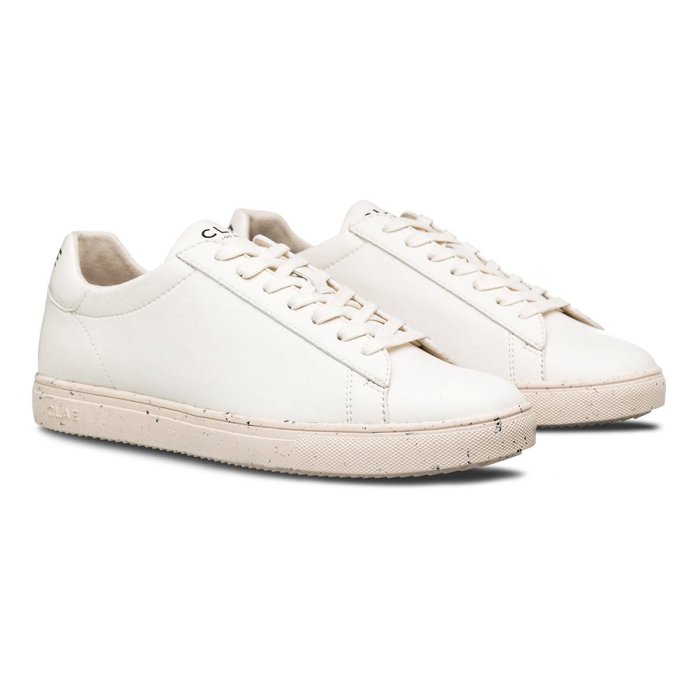 CLAE BRADLEY VEGAN Shoes Womens USA923-Q56 In Off White Vegan Chips